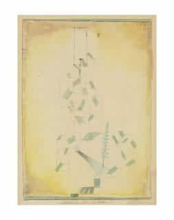 Paul Klee - Baum am Bach (Construction by the Brook)