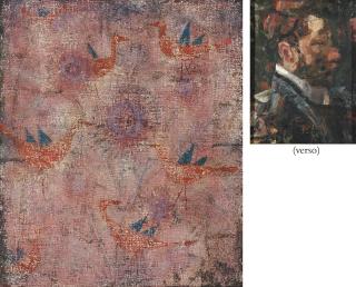 Paul Klee - Blaugeflügelte Vögel (recto); Porträt eines Mannes (verso)