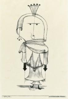 Paul Klee - Die Hexe mit dem Kamm, from Künstlerspende für das Deutsche Buchmuseum (K. 86)