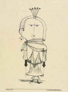 Paul Klee - Die Hexe Mit Dem Kamm (Kornfeld 86 B.B)