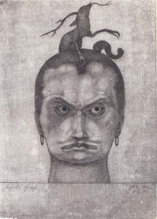 Paul Klee - Drohendes Haupt--Inv. 10 (K. 18)