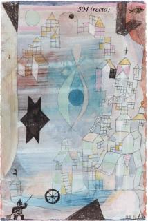 Paul Klee - mit dem Netzfischer (recto); Zeichnung (verso)