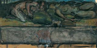 Paul Klee - Ohne Titel (Zwei liegende Akte).