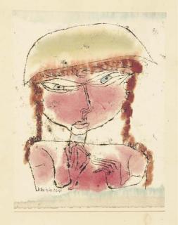 Paul Klee - Rotes Mädchen mit gelbem Topfhut