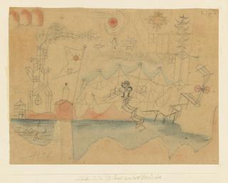 Paul Klee - Zeichnung zum Bootverleiher