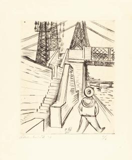 Paul Kleinschmidt - 2 Bll.: Ulmer Münster-Brückenaufgang.