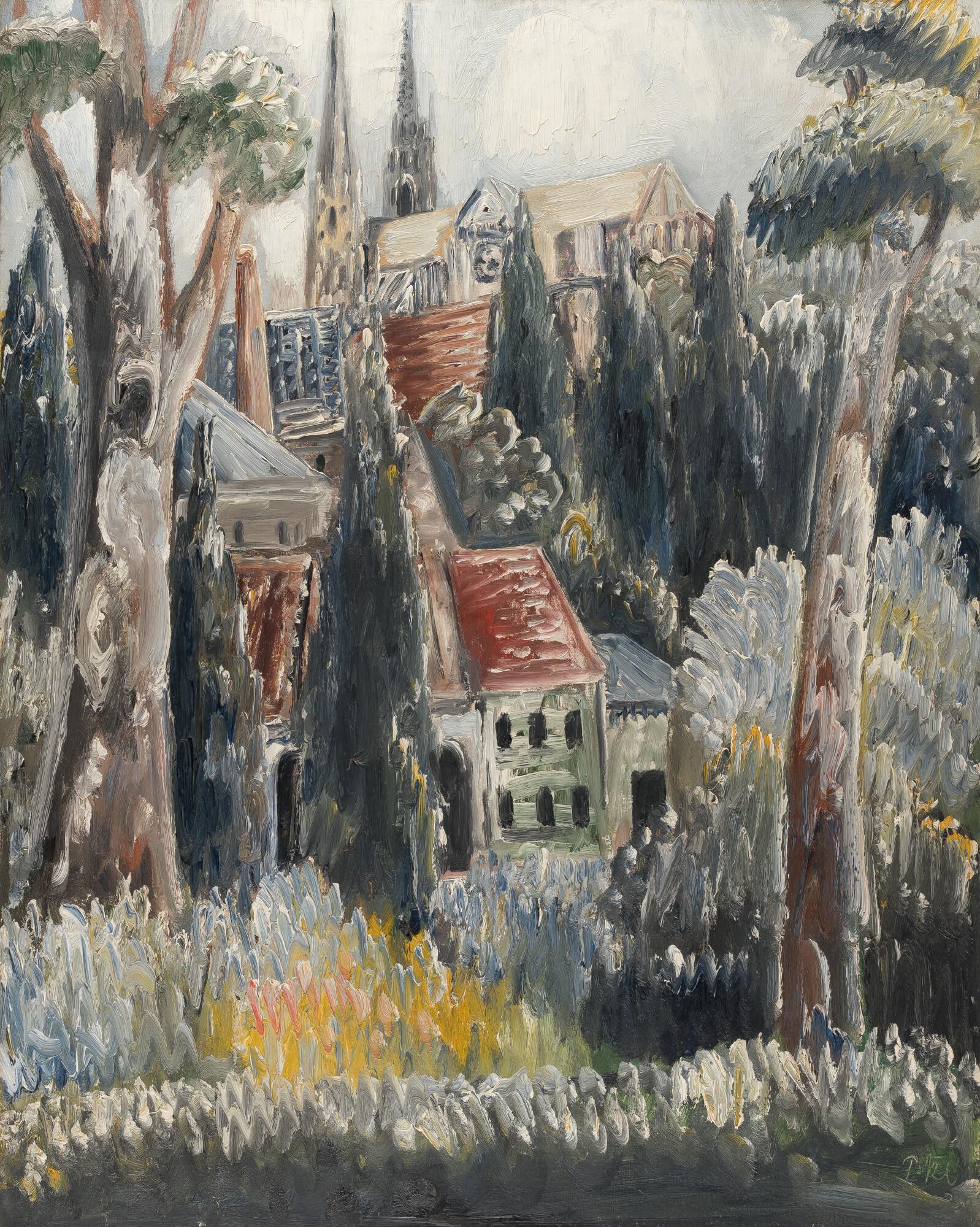 Paul Kleinschmidt - Chartres, Blick auf die Kathedrale