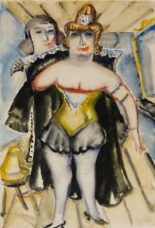 Paul Kleinschmidt - Diva beim Ankleiden.