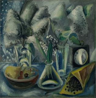 Paul Kleinschmidt - Stillleben mit Flieder.