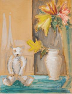 Paul Kother - Stillleben mit Teddybär.