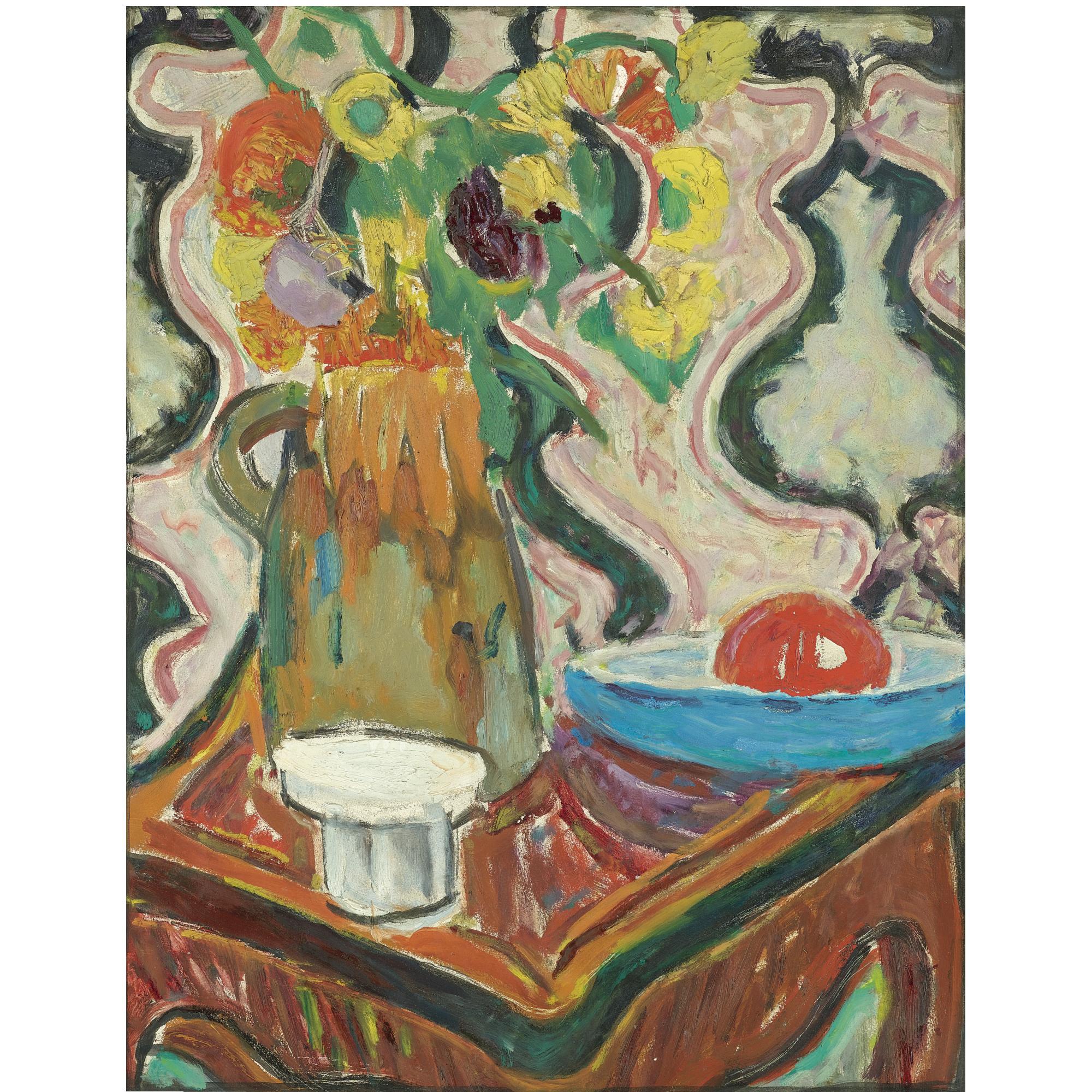 Paul Kotlarevsky - Still Life With Vase Of Flowers