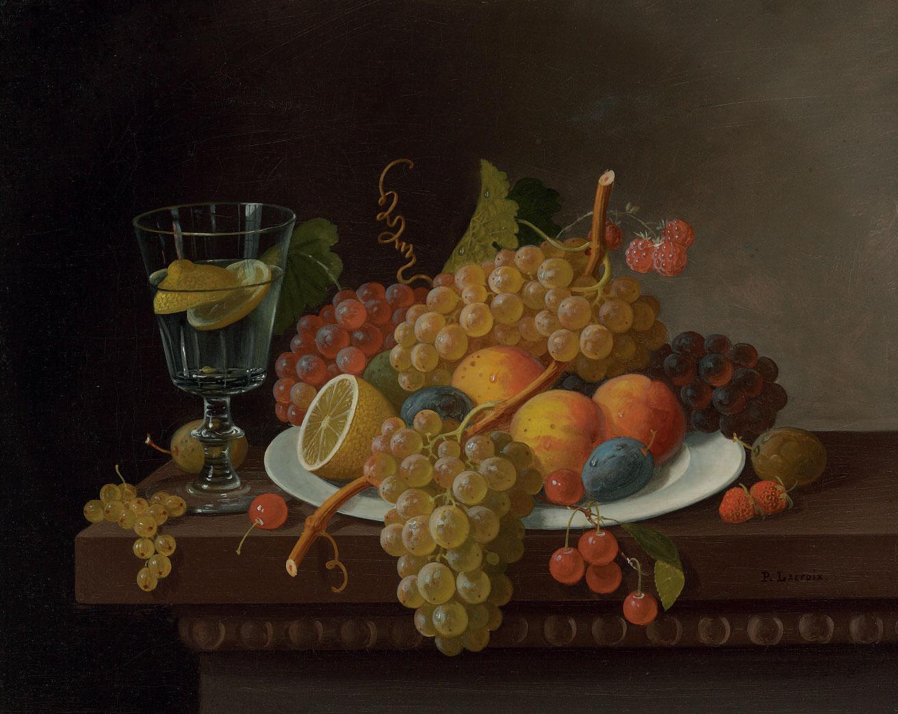 Paul Lacroix - Still Life with Fruit