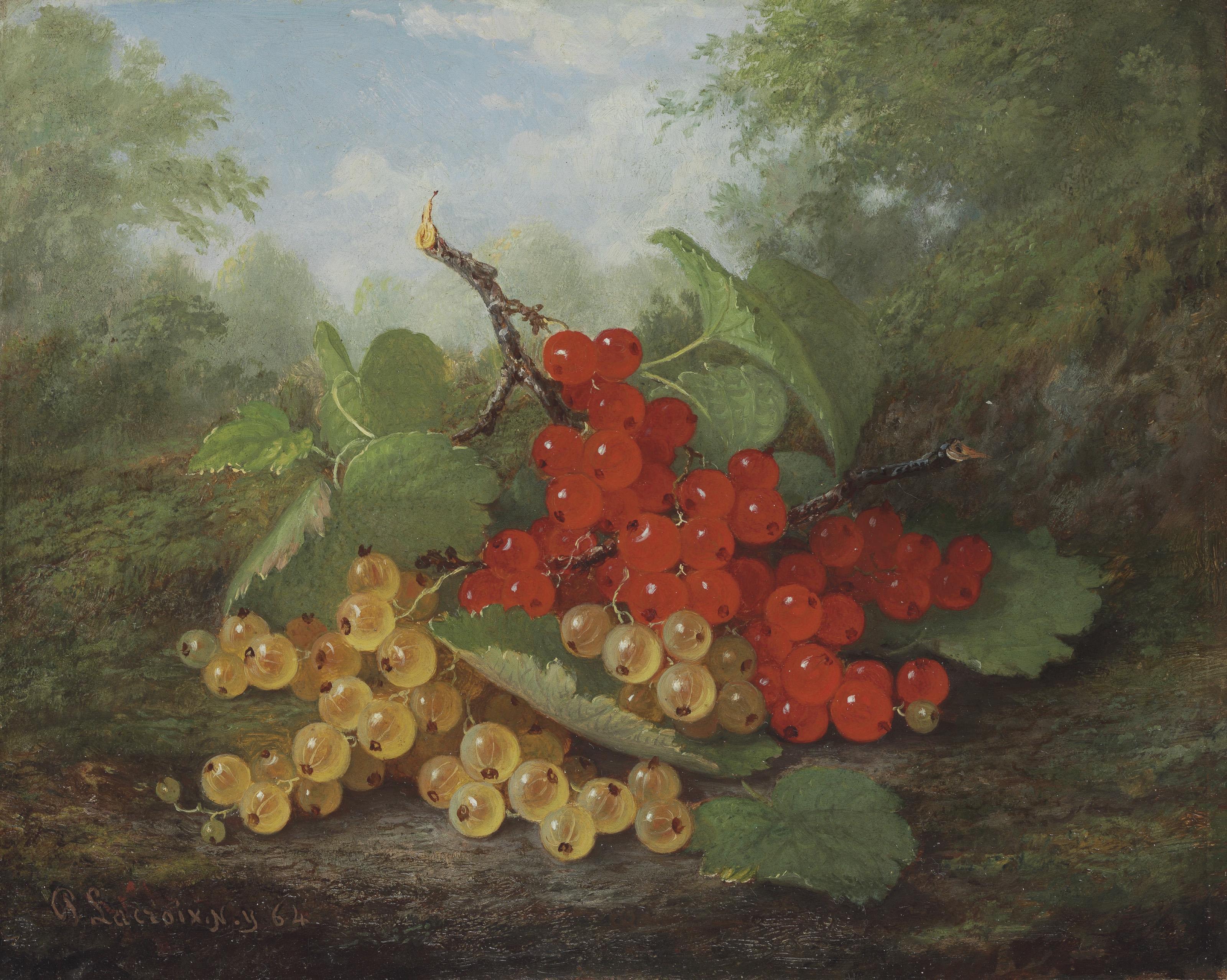 Paul Lacroix - Still Life With Red And White Currants