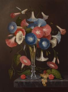 Paul Lacroix - Vase of Morning Glories