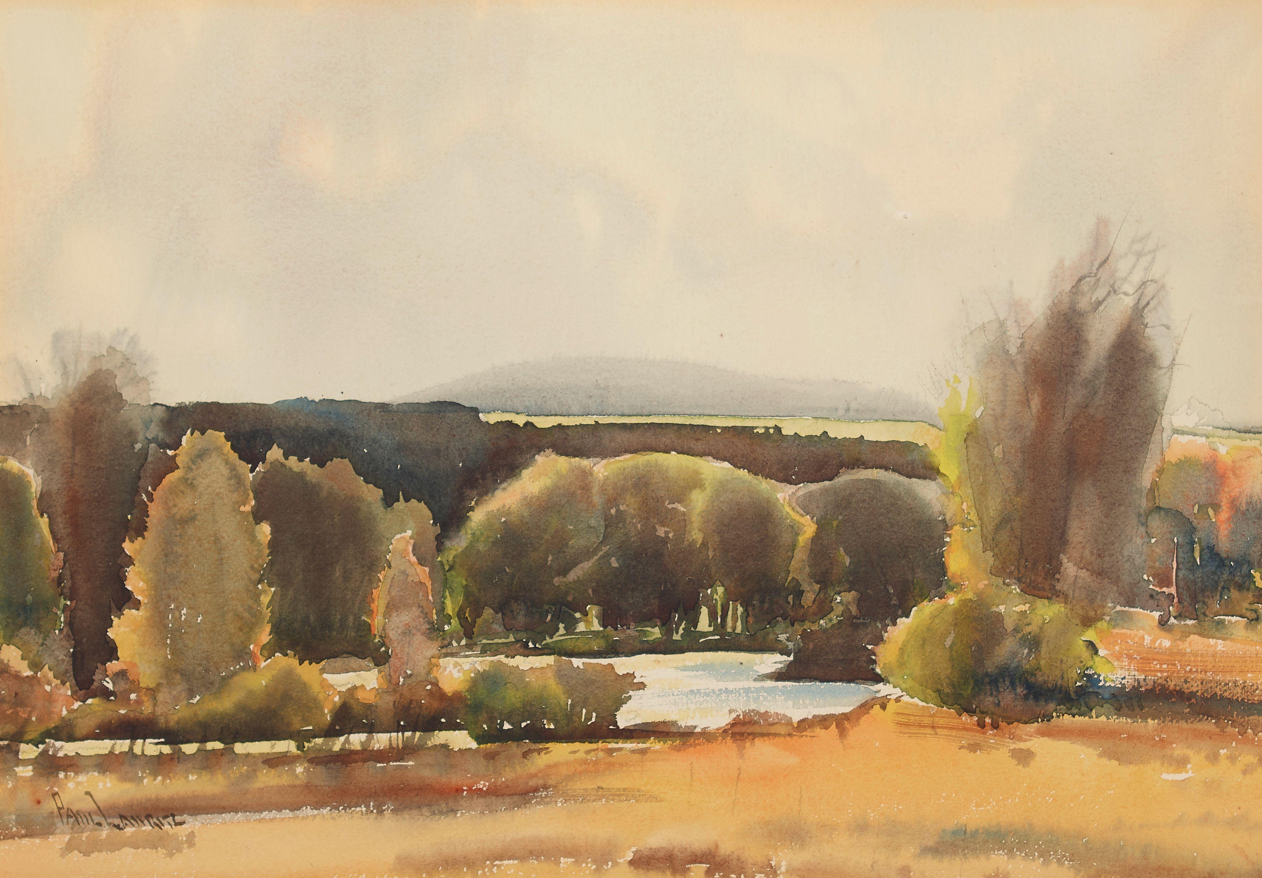 Paul Lauritz - Landscape sight 13 1/2 x 19 1/2 in. framed 25 x 30 in.