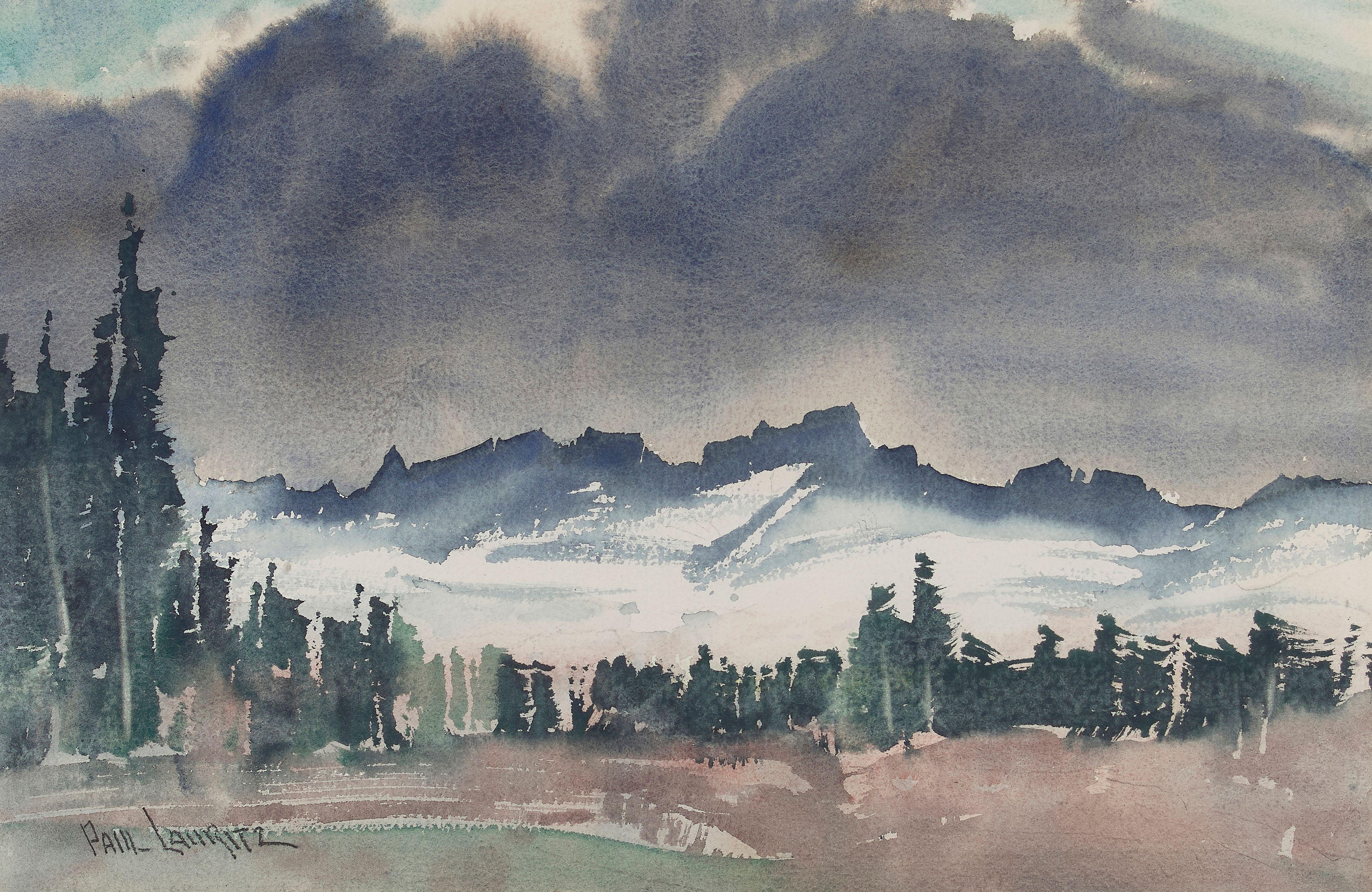 Paul Lauritz - Sierras sheet 14 x 21 in. framed 23 3/4 x 30 3/4 in.