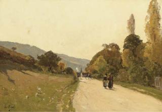 Paul Lecomte - An encounter on a village road