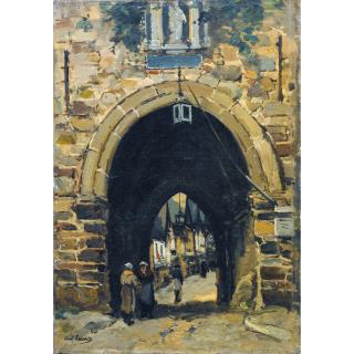 Paul Lecomte - Deux Enfants Et Une Vache Près De Château Gaillard; Etang À Long-Pré-Les-Corps-Saints; Porte Médiévale À Dinan