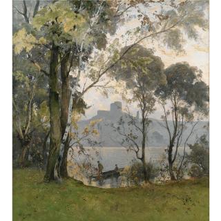 Paul Lecomte - French A Spring Morning At The Château-Gaillard