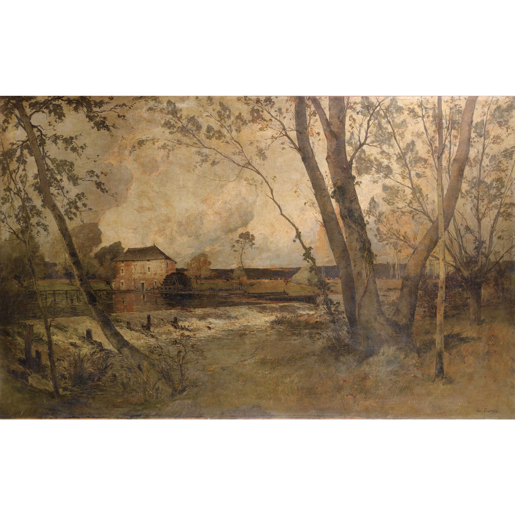 Paul Lecomte - Paysage Au Moulin