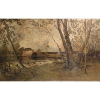 Paul Lecomte - Paysage Au Moulin