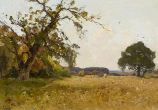 Paul Lecomte - Weite, sommerliche Feldlandschaft