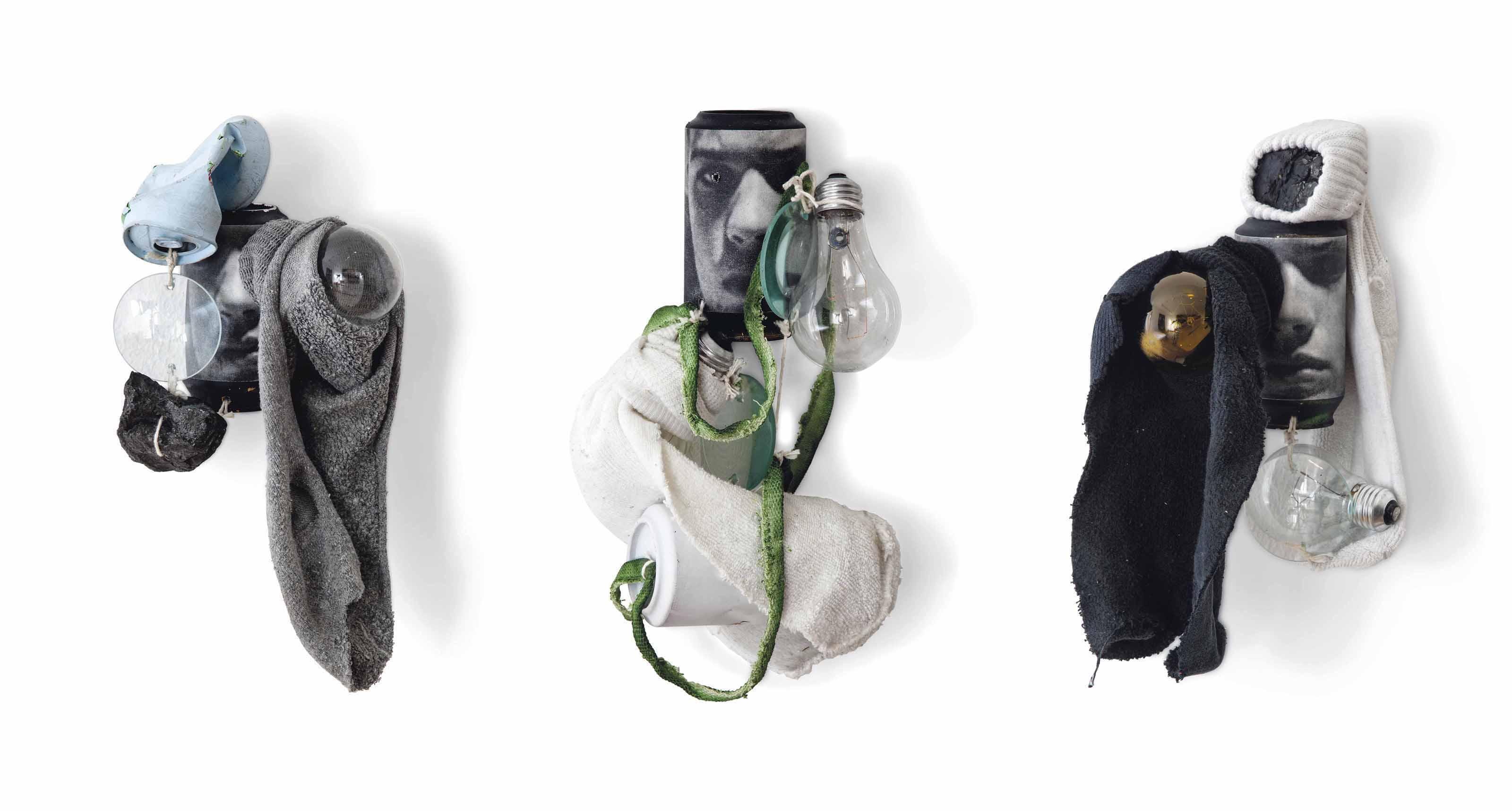 Paul Lee - (i-(iii) Untitled (Can Sculpture)