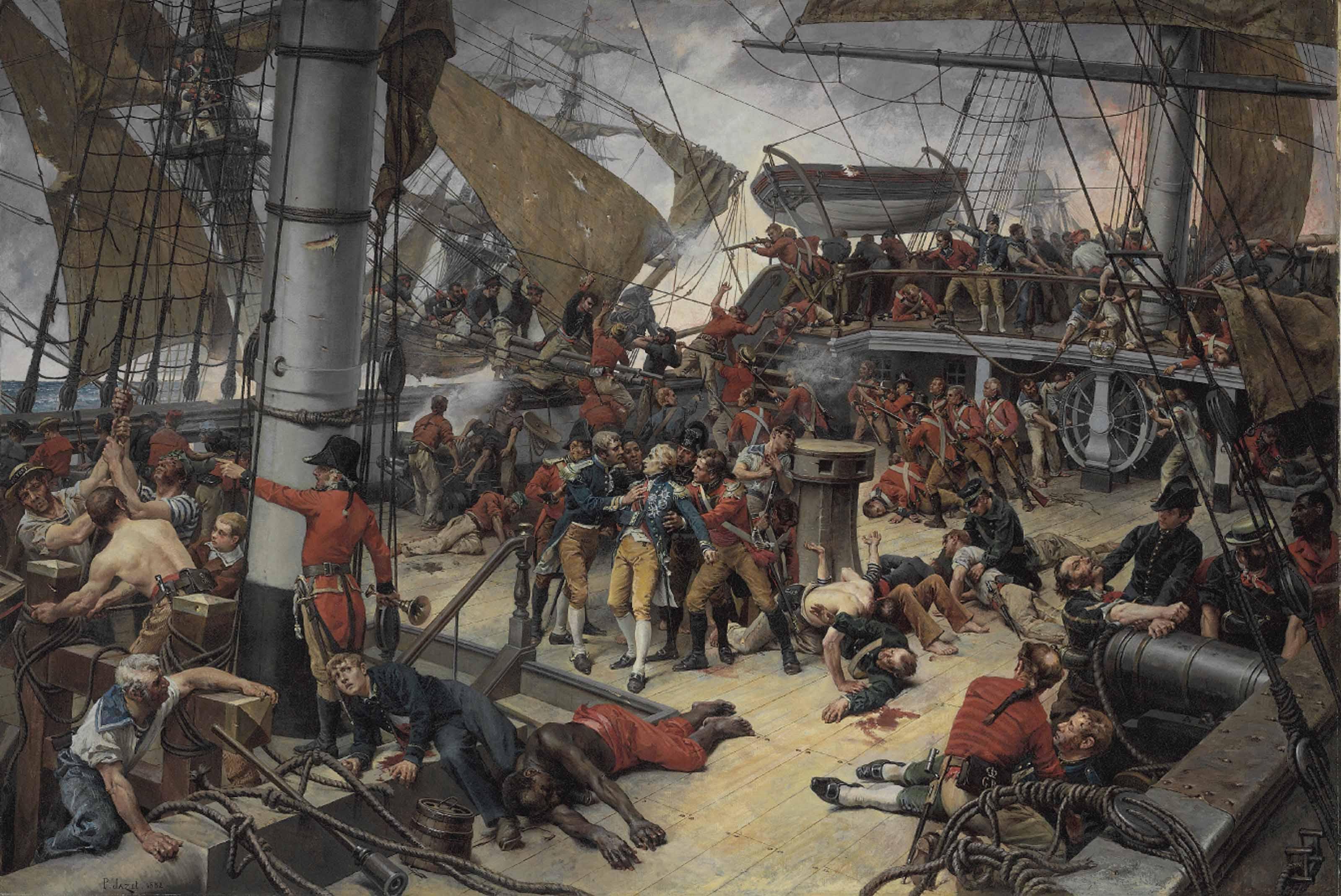 Paul Léon Jazet - The Death of Lord Nelson