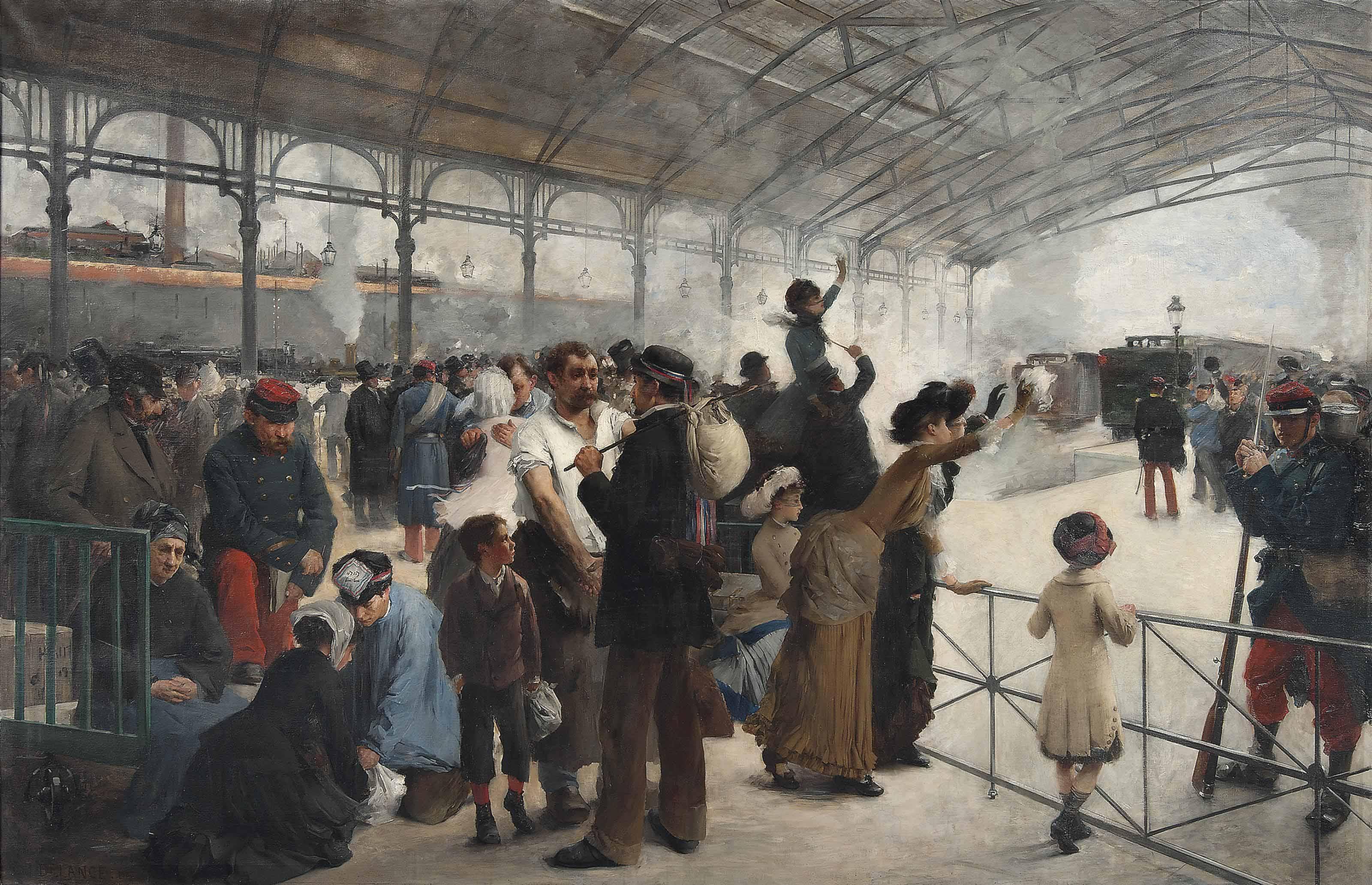 Paul-Louis Delance - Le départ, Gare d\'Austerlitz, Paris