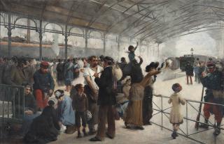Paul-Louis Delance - Le départ, Gare d\'Austerlitz, Paris