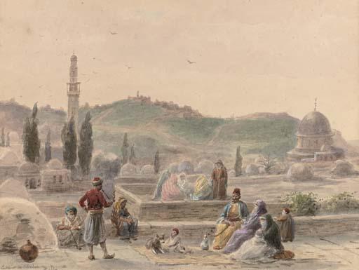 Paul-Louis-Liger Chardin - View over the Siloa Fountain to the Mount of Olives, Jerusalem