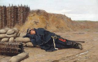Paul-Louis-Narcisse Grolleron - A sleeping Napoleonic soldier