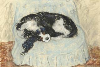 Paul Lucien Maze - A Spaniel Sleeping