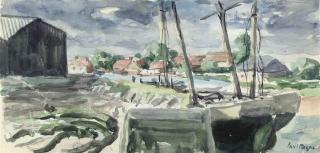 Paul Lucien Maze - Boathouses, Bosham, Sussex