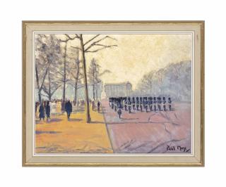 Paul Lucien Maze - Brigade Of Guards In Winter Greatcoats Marching Down The Mall