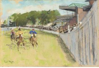 Paul Lucien Maze - The Finish At Goodwood, 1958