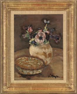 Paul Lucien Maze - Vase of Anemonies And Basket