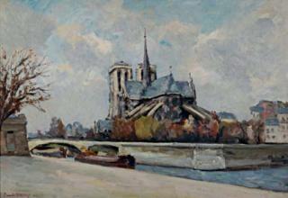 Paul Lucien Maze - View of Notre Dame, Paris