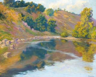 Paul Madeline - A Summer River Landscape