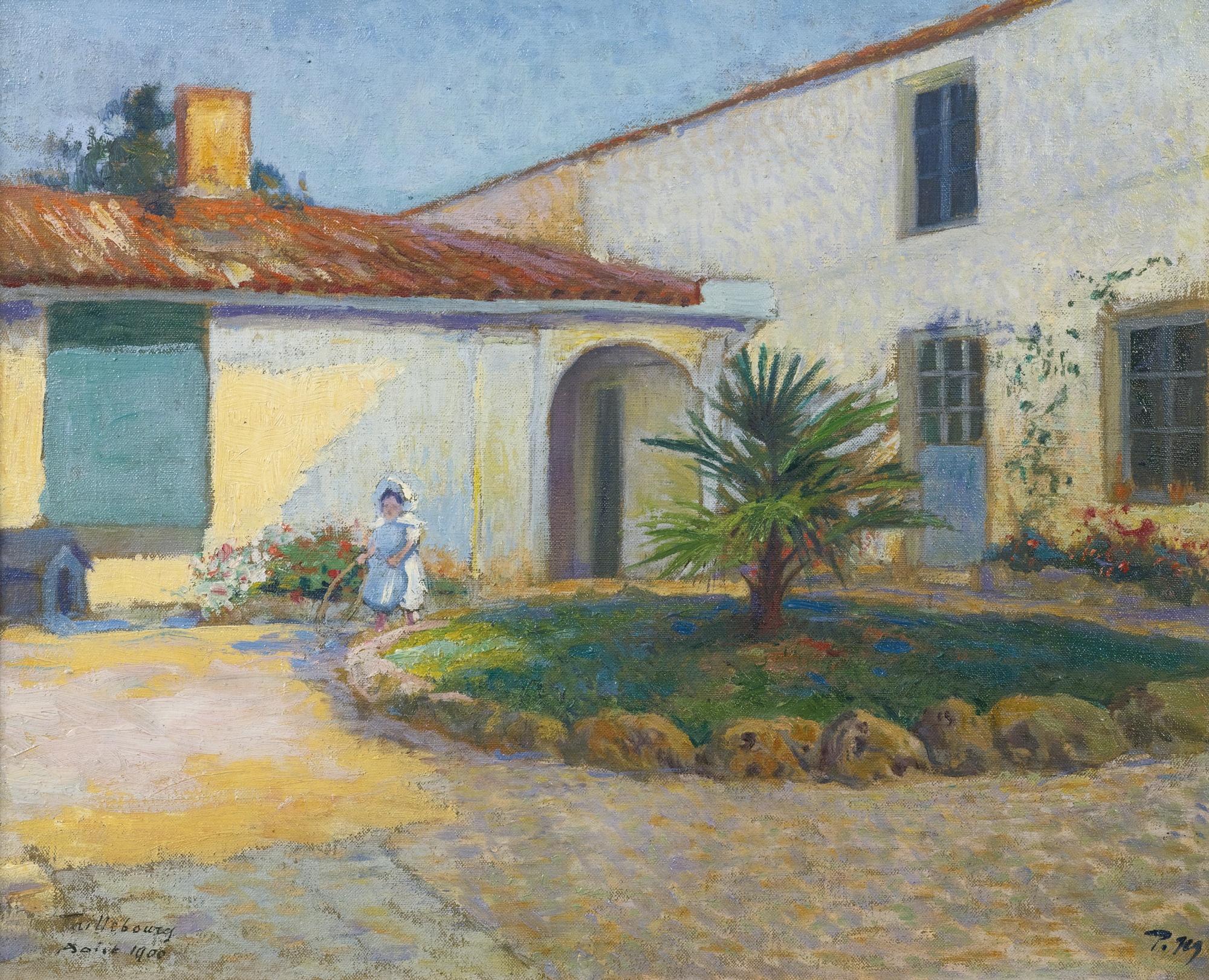 Paul Madeline - La Fille De L\'Artiste Dans La Jardin À Taillebourg