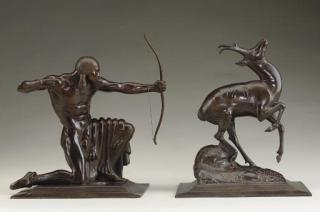Paul Manship - Indian\' and \'Pronghorn Antelope\': A Pair of Sculptures