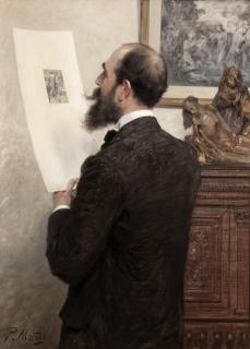 Paul Mathey - The Connoisseur, possibly Erastène Ramiro (1853-1928)