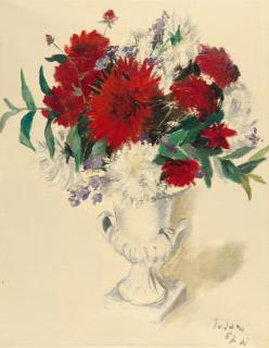 Paul Mathias Padua - Blumenstillleben mit Chysanthemen