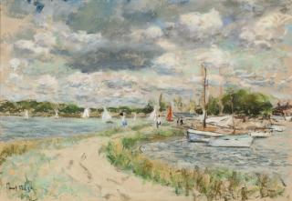 Paul Maze - Boats In A Harbour