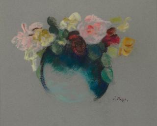 Paul Maze - Flowers in a Blue Vase