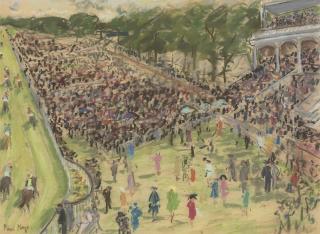 Paul Maze - Spectators at the Races, Goodwood