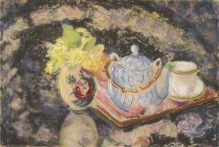 Paul Maze - Tea And Roses; And Frescias In A Vase