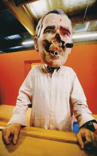 Paul Mccarthy - Basement Bunker: George W. with Face Camera, Pipe and Pink Shirt