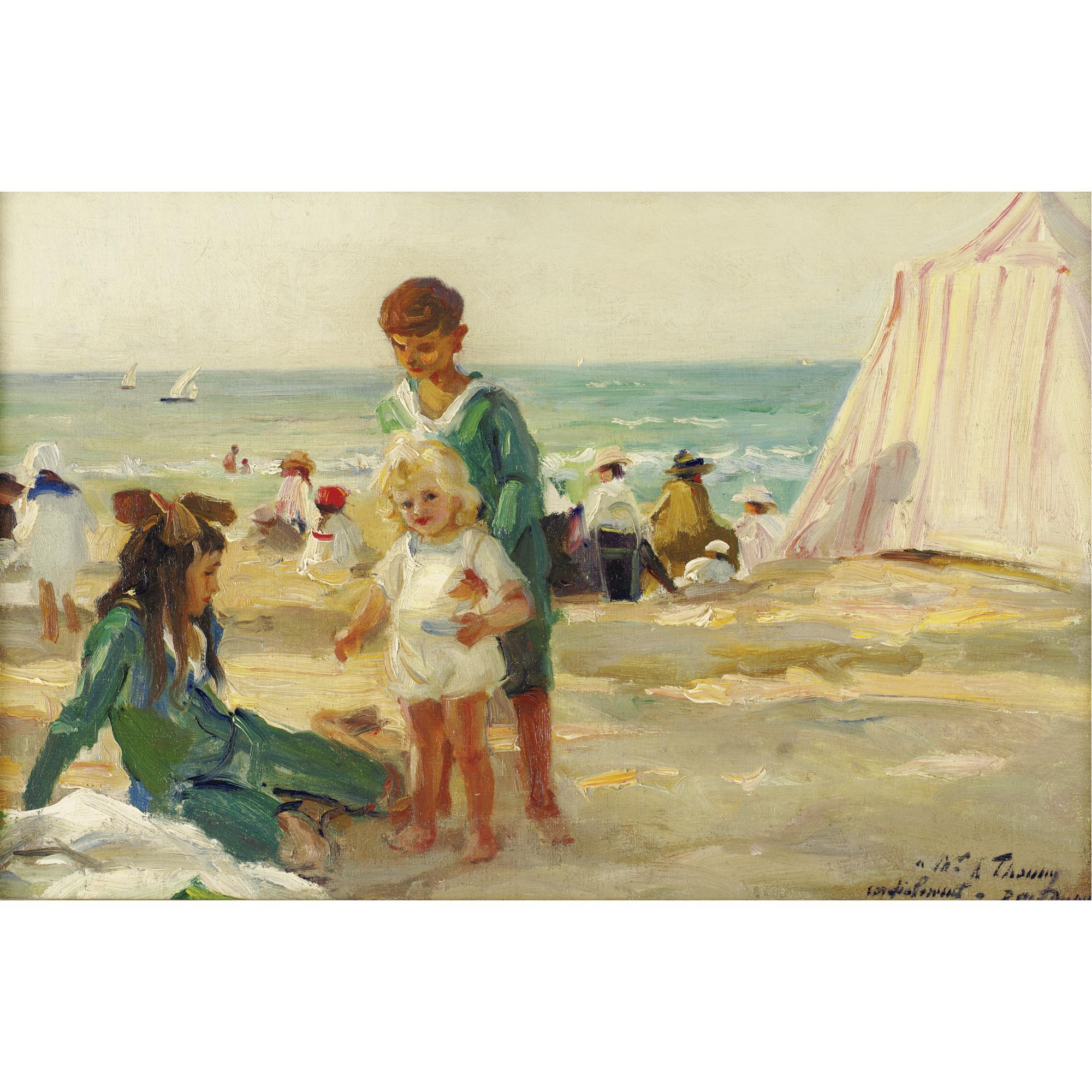 Paul Michel Dupuy - On The Beach At Deauville