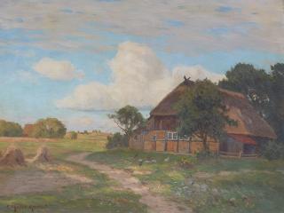 Paul Müller-Kaempff - Landschaft mit Bauernhaus